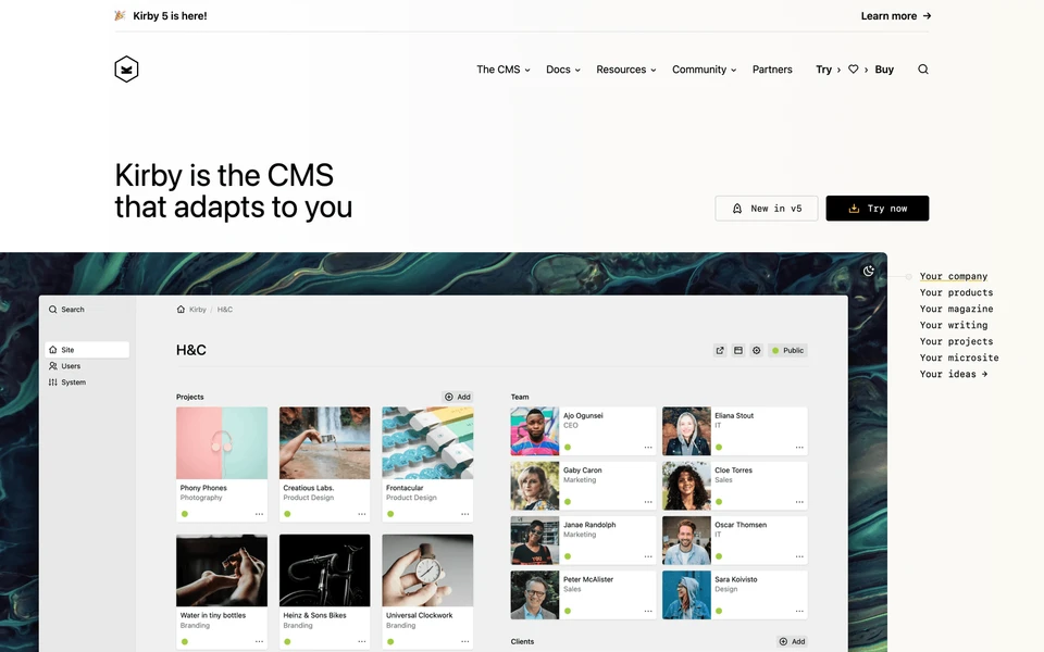Screenshot of GetKirby.com