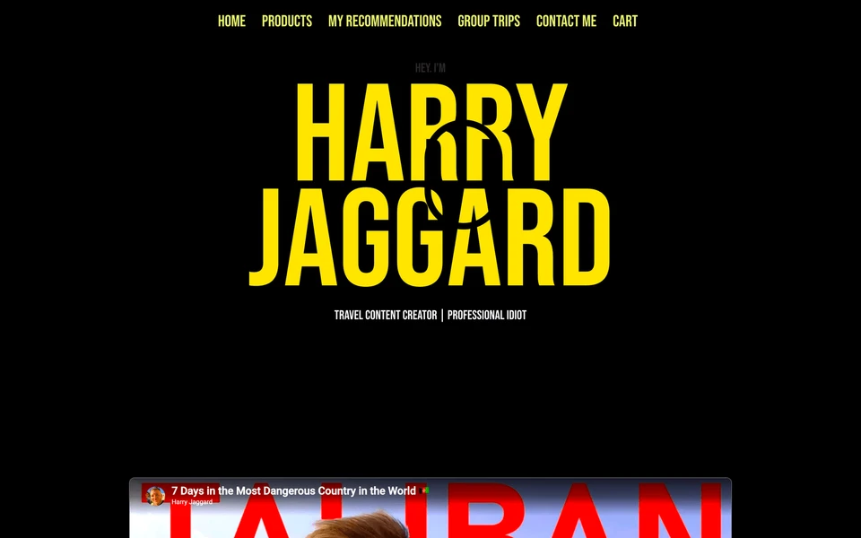 Screenshot of HarryJaggard.com