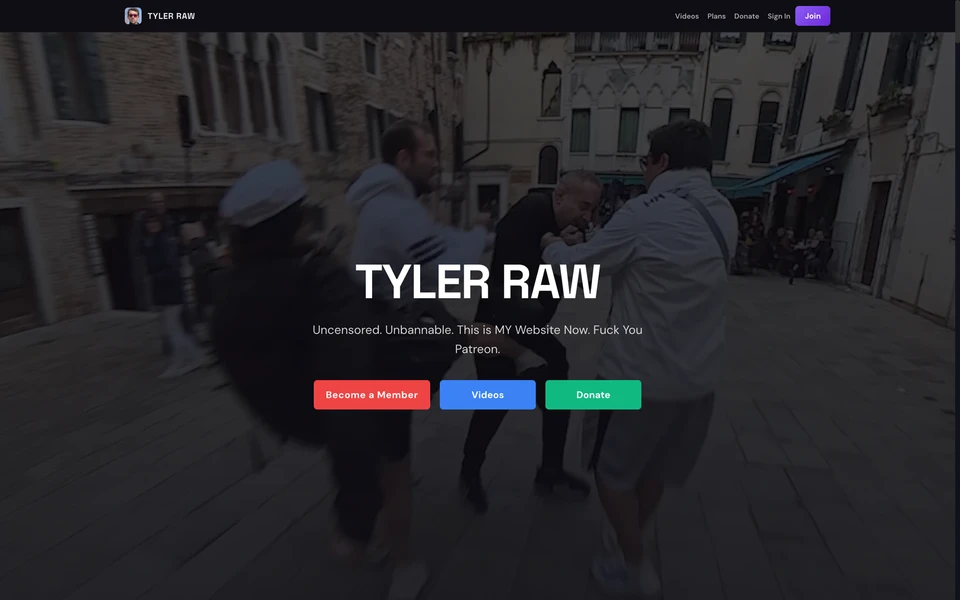 Screenshot of TylerRaw.com