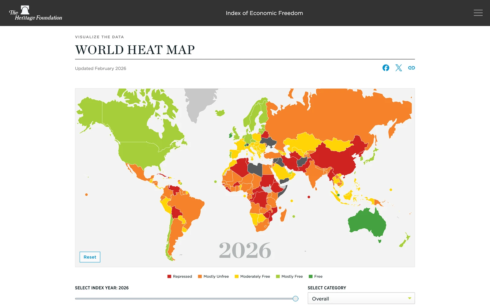 Top screenshot of Heritage.org Economic Freedom