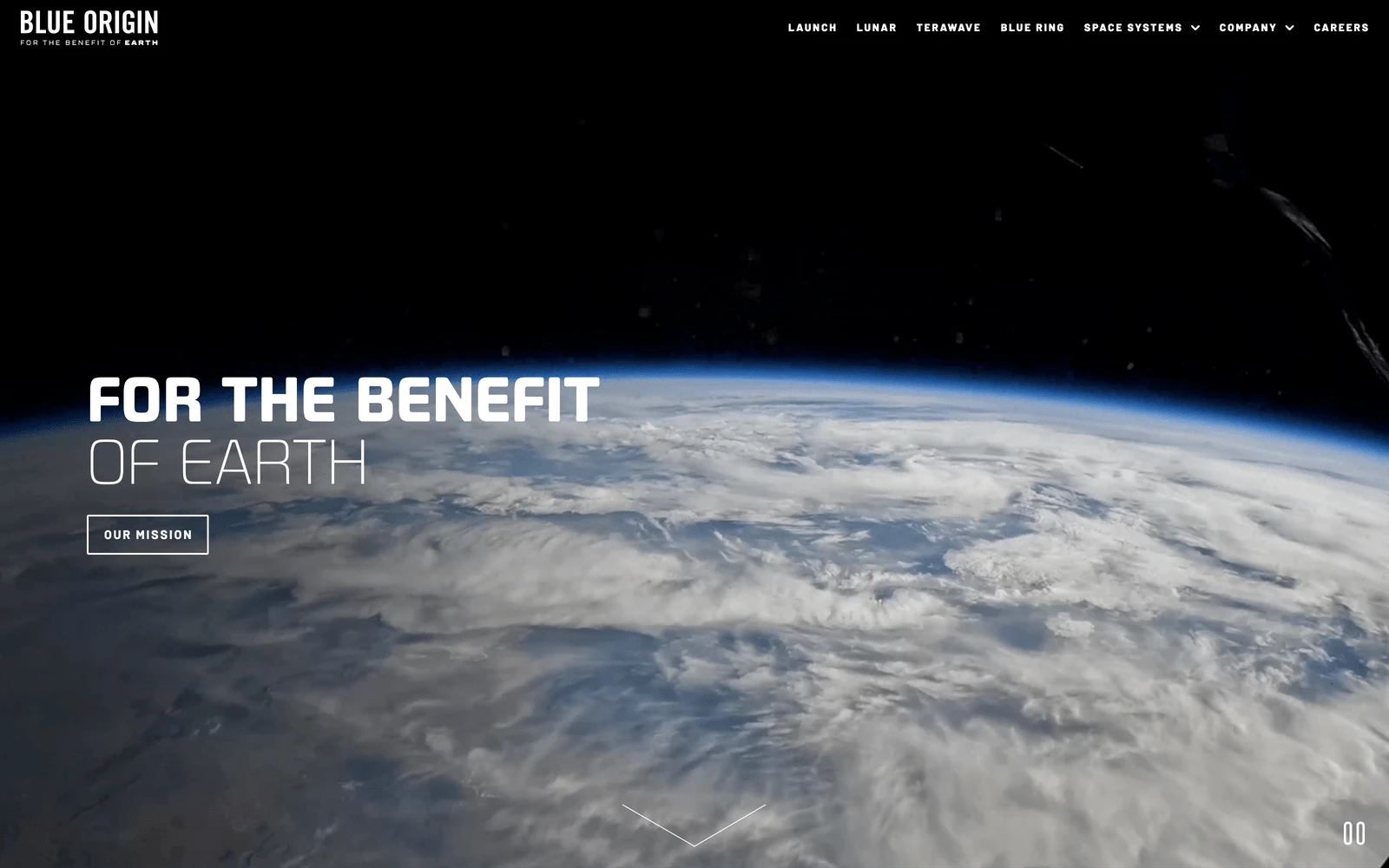 Top screenshot of BlueOrigin.com