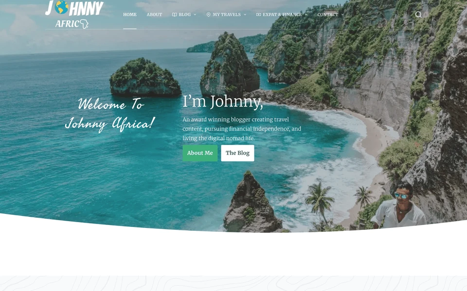 Screenshot of JohnnyAfrica.com