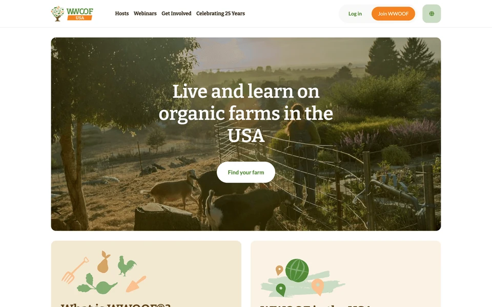 Screenshot of WWOOFUSA.org