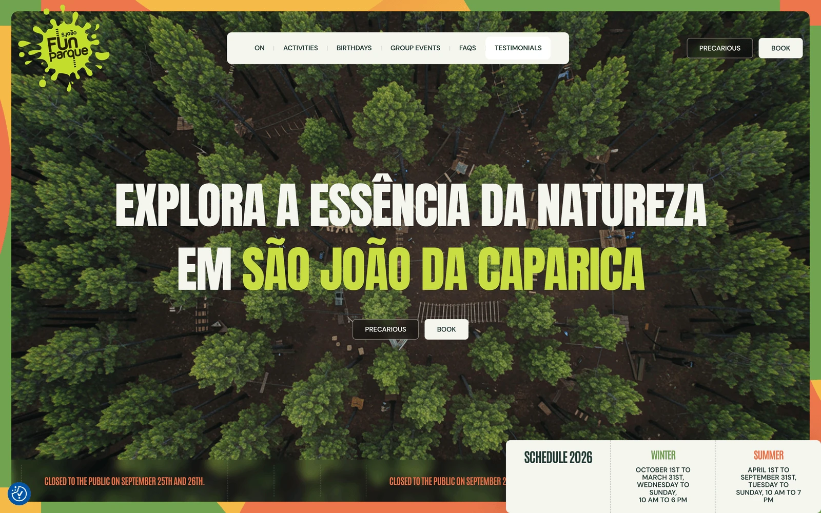 Top screenshot of FunParqueSaoJoao.pt