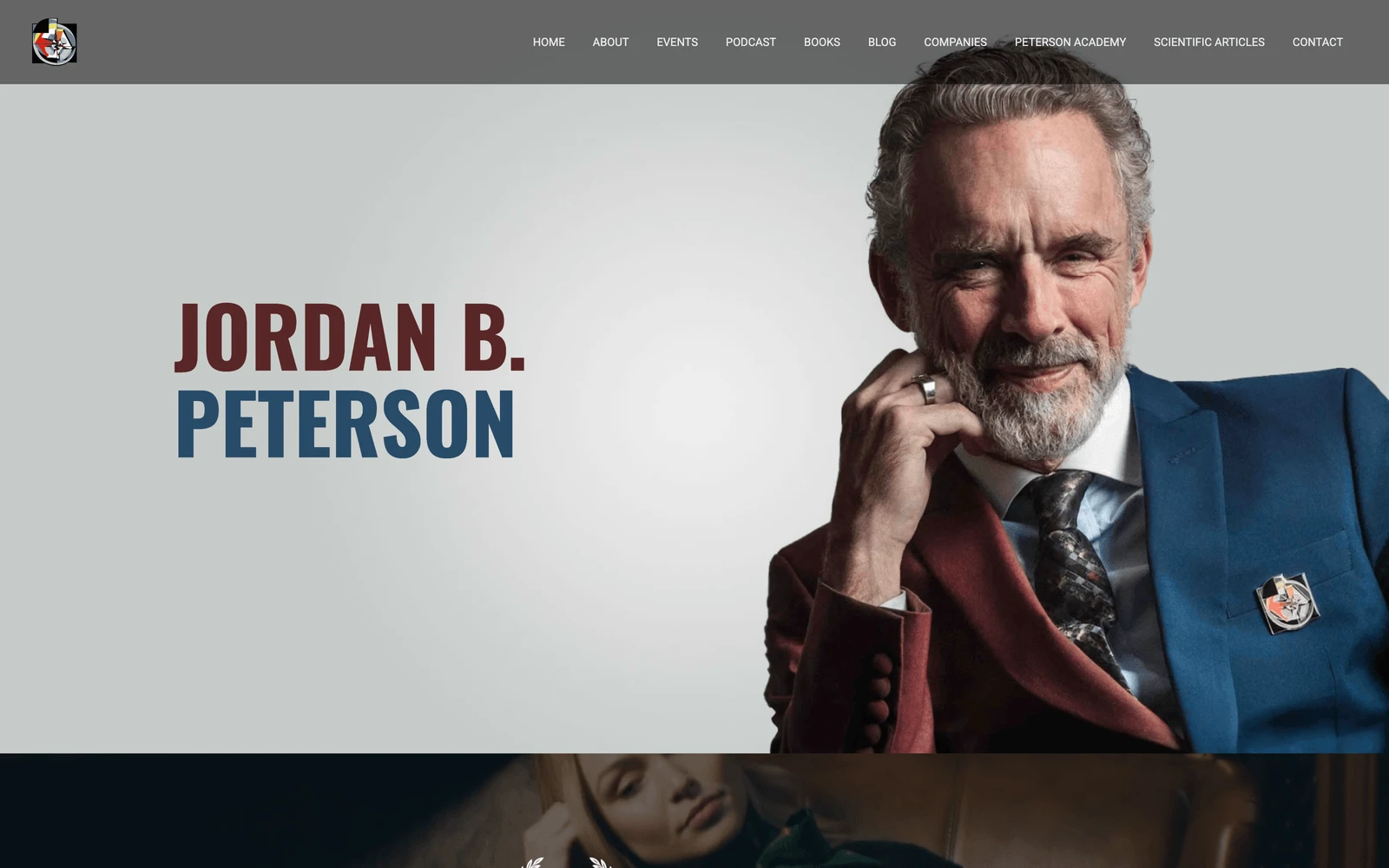 Top screenshot of JordanBPeterson.com
