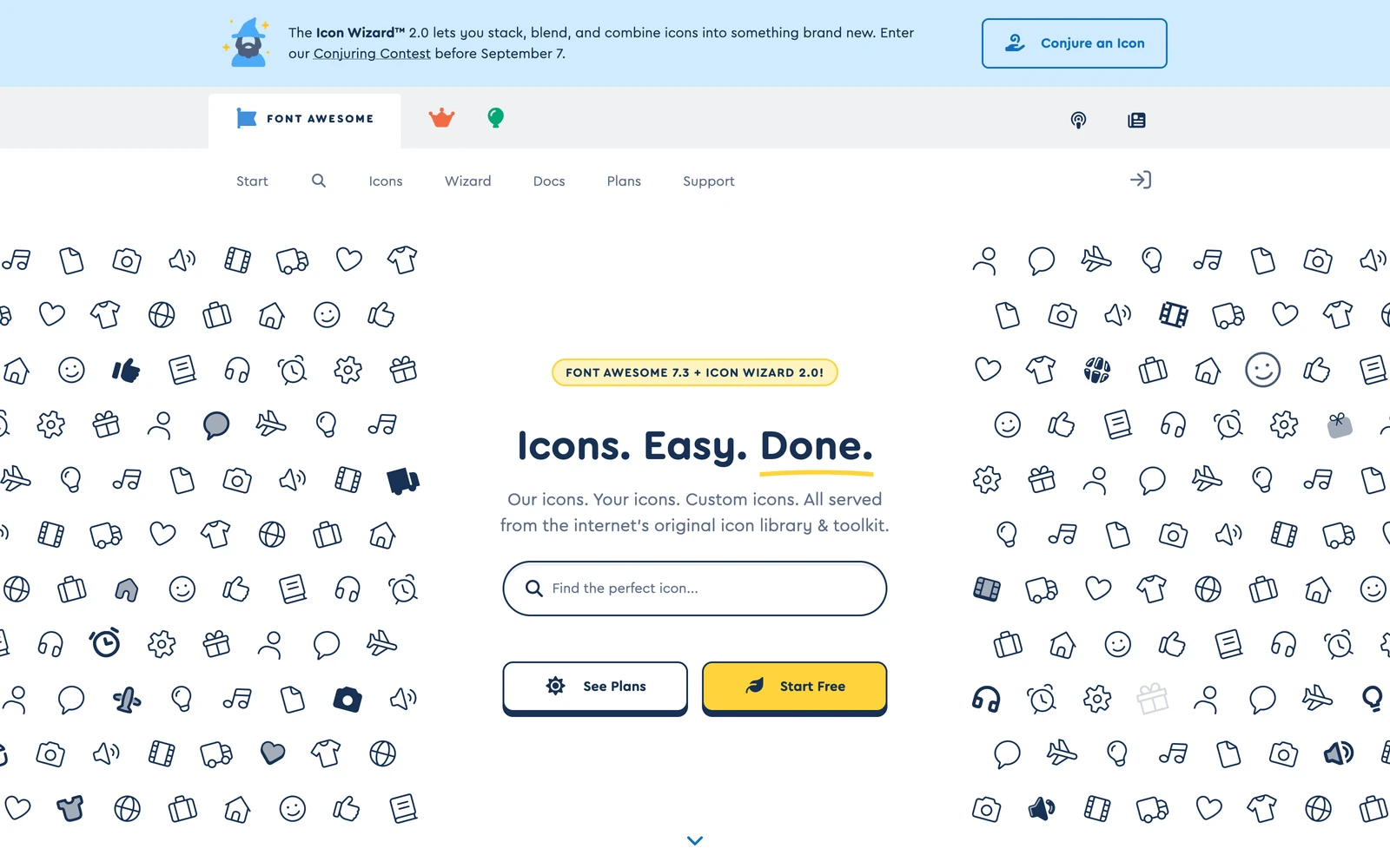 Top screenshot of FontAwesome.com