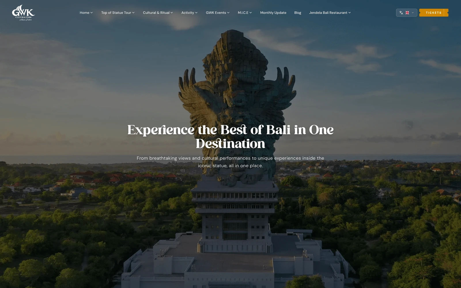 Top screenshot of GWKBali.com