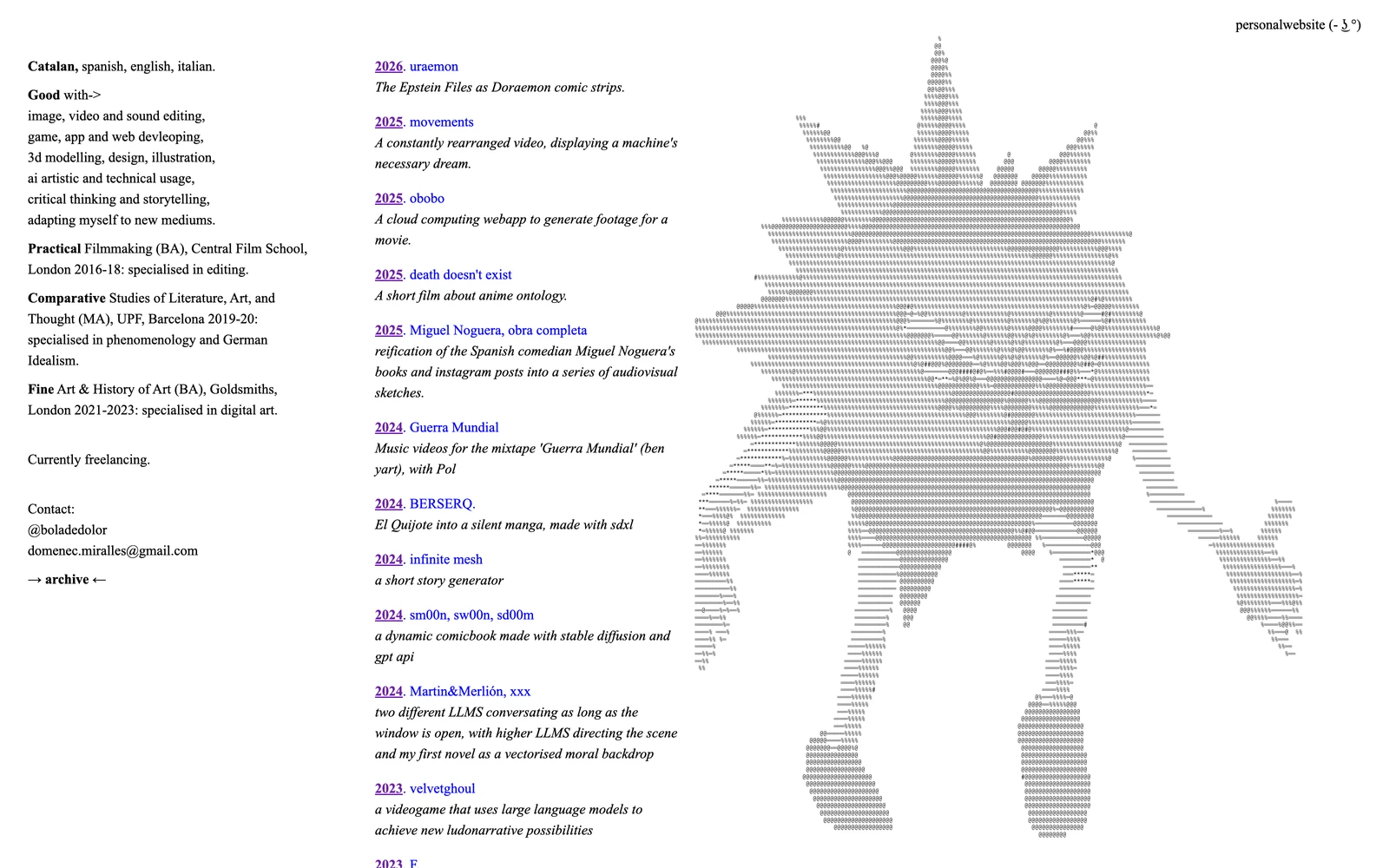 Top screenshot of DomenecMirallesTagliabue.com