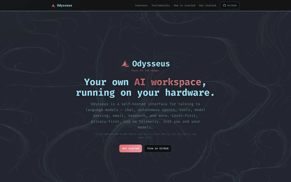 Screenshot of Odysseus-Dev.github.io/Odysseus