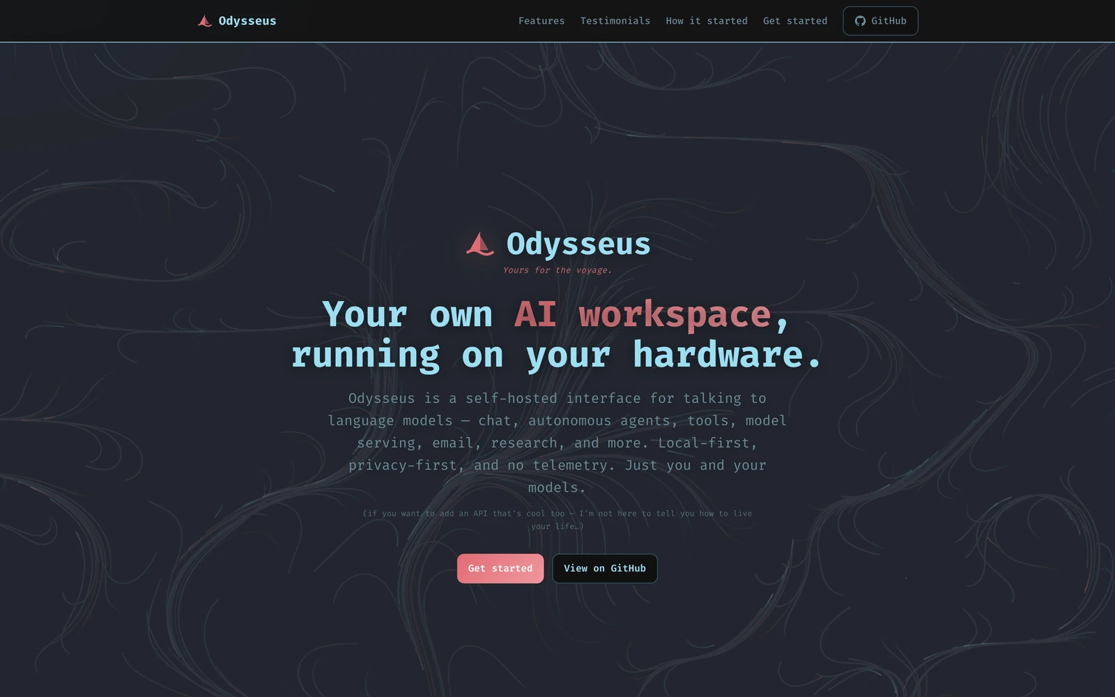 Top screenshot of Odysseus-Dev.github.io/Odysseus