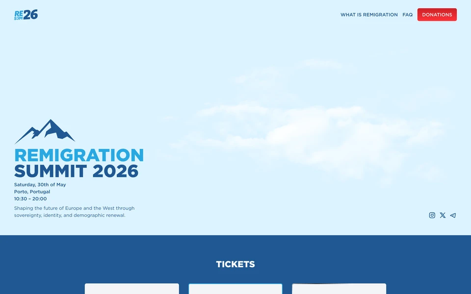 Screenshot of RemigrationSummit.com