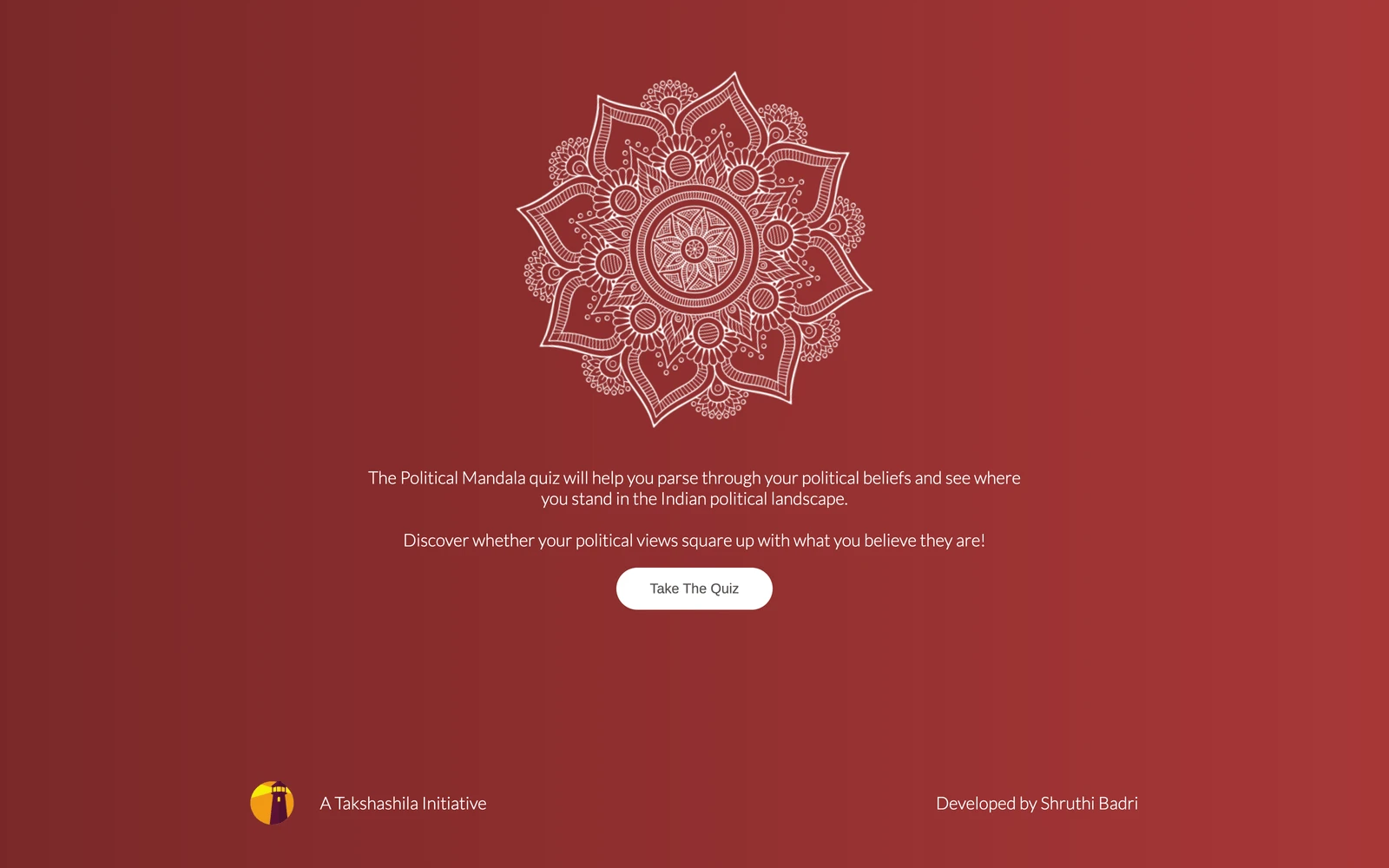 Top screenshot of PoliticalMandala.in
