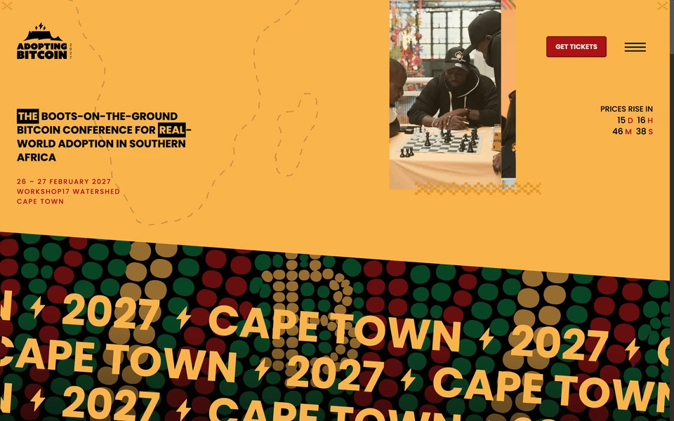 Screenshot of AdoptingBitcoin.org ZA 2027
