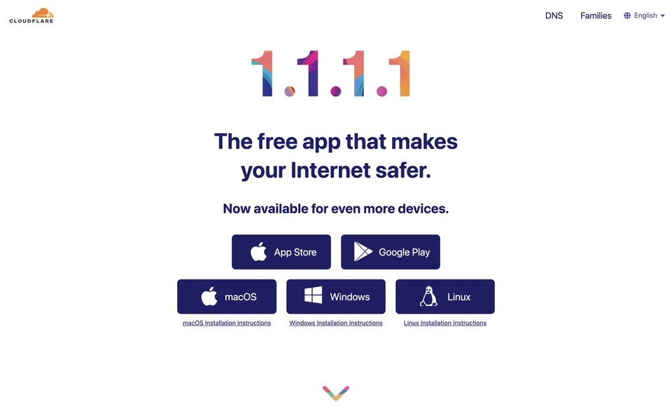 Screenshot of 1.1.1.1