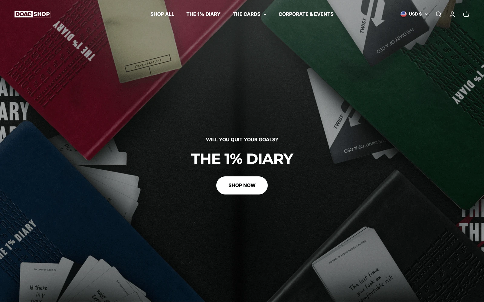 Top screenshot of TheDiary.com