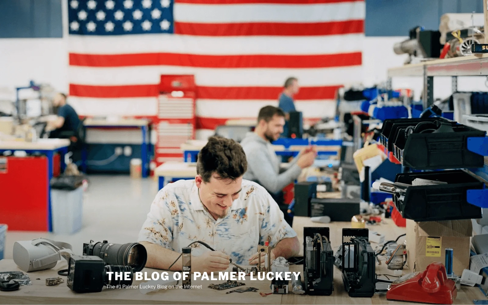 Top screenshot of PalmerLuckey.com