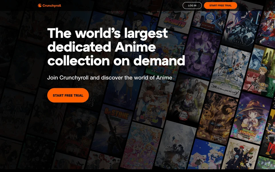 Screenshot of Crunchyroll.com