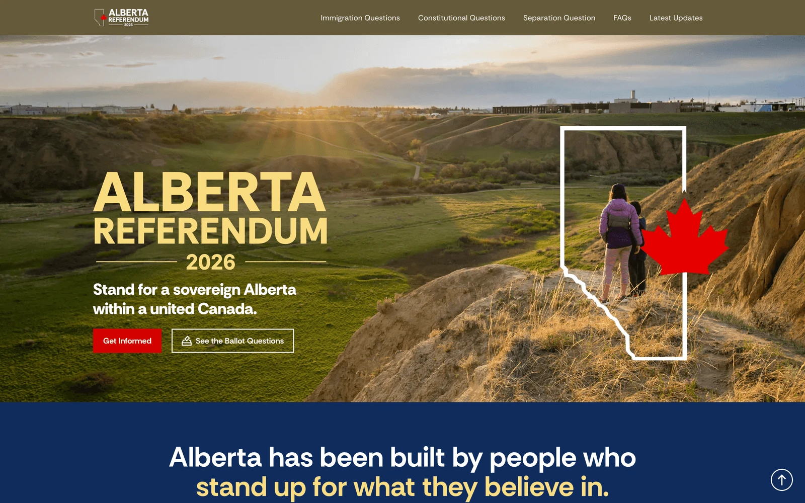 Top screenshot of AlbertaReferendum2026.ca