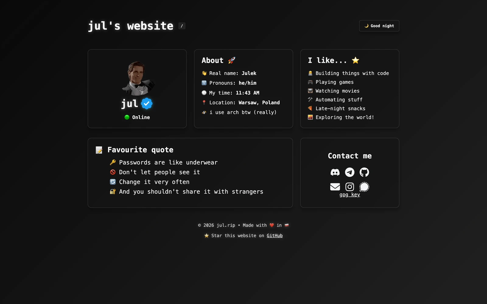 Top screenshot of Jul.RIP