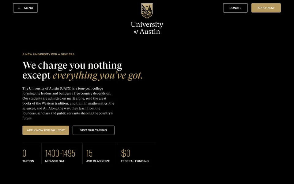 Screenshot of UAustin.org
