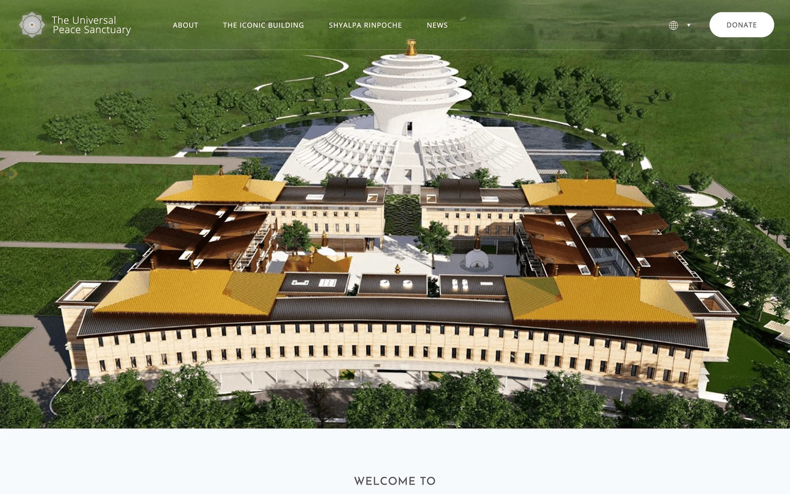 Top screenshot of PeaceSanctuary.org