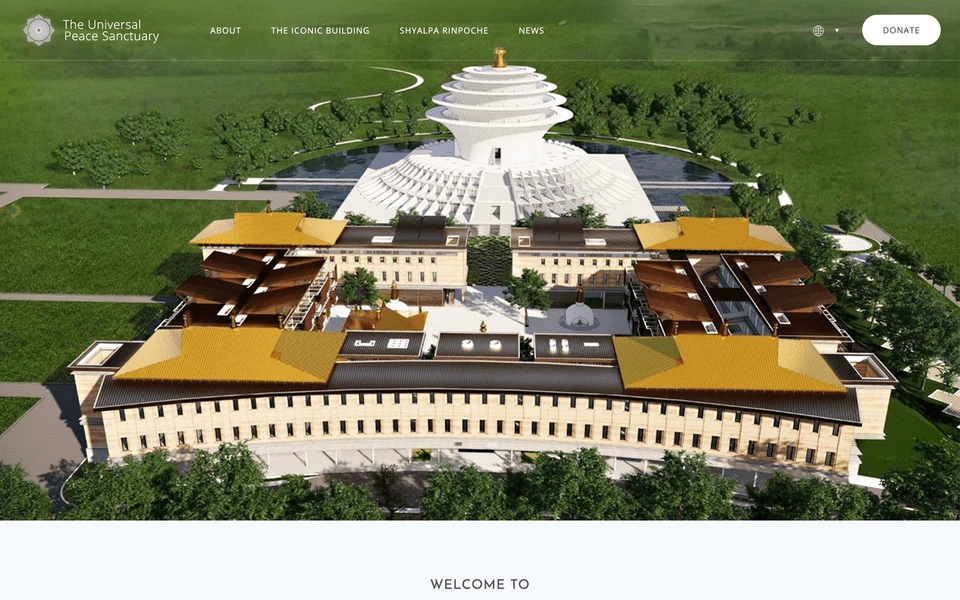 Screenshot of PeaceSanctuary.org