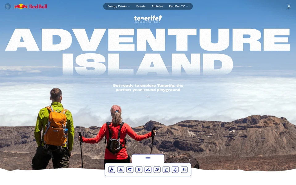 Screenshot of RedBull.com Tenerife