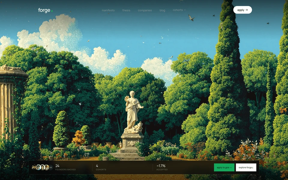 Screenshot of ForgeResidency.com
