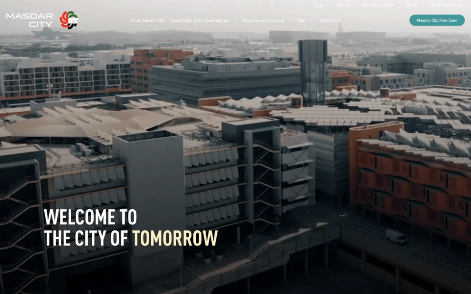 Screenshot of MasdarCity.ae