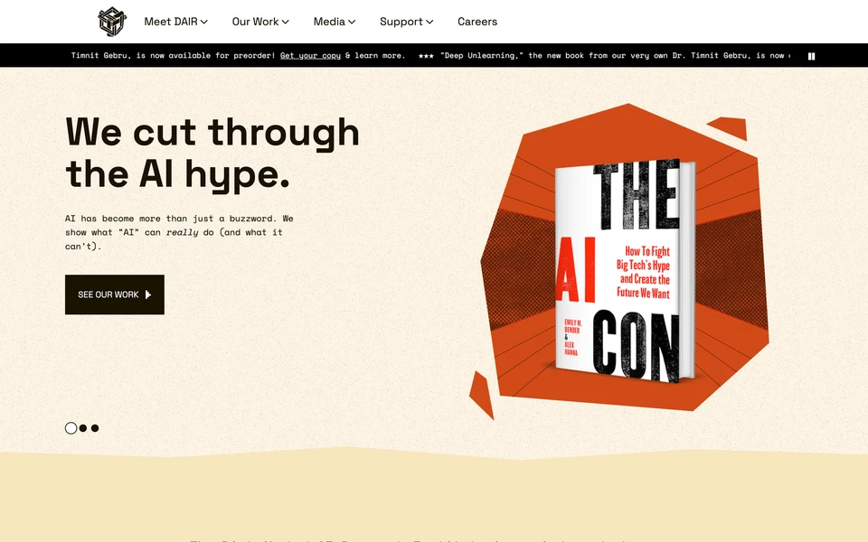Screenshot of DAIR-Institute.org