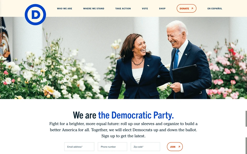 Screenshot of Democrats.org