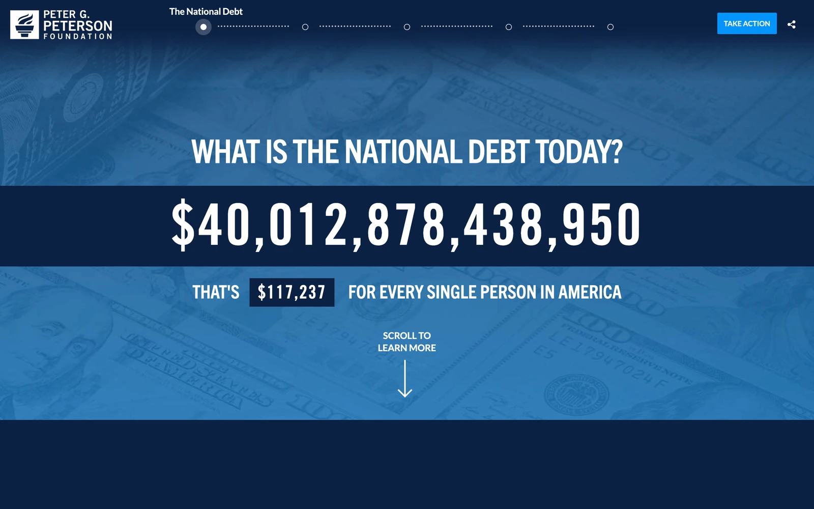 Top screenshot of PGPF.org National Debt Clock