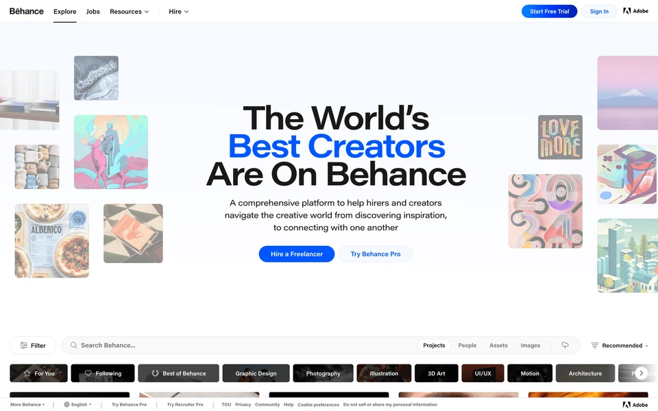 Screenshot of Behance.net
