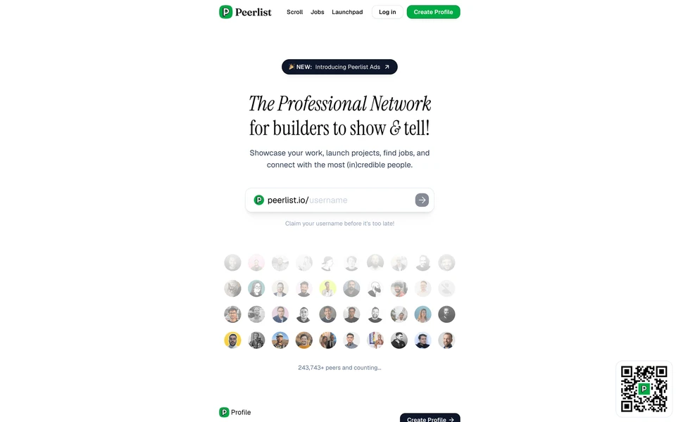 Screenshot of PeerList.io