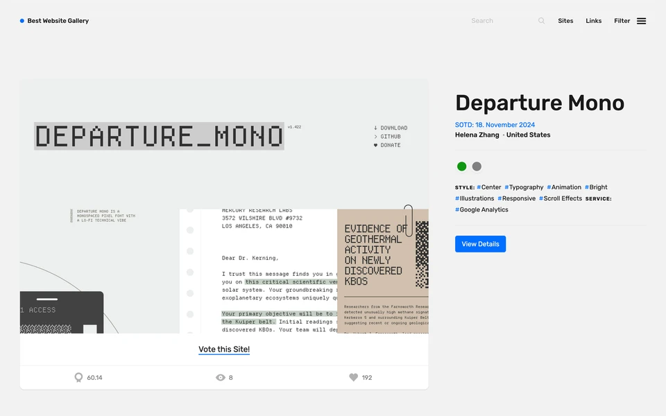 Screenshot of BestWebsite.gallery