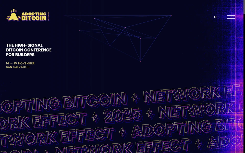 Screenshot of AdoptingBitcoin.org SV 2025