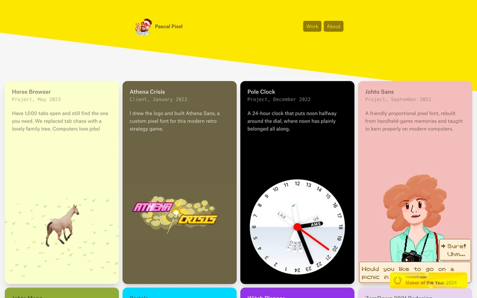 Screenshot of PascalPixel.com