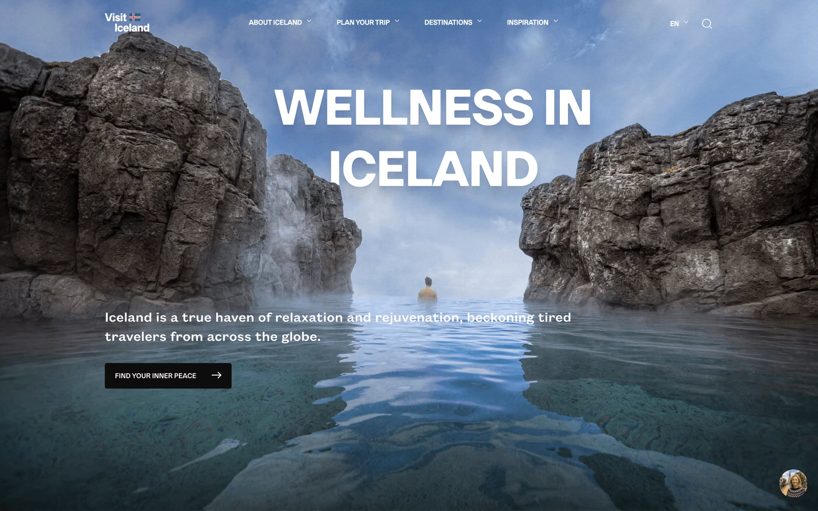 Top screenshot of VisitIceland.com