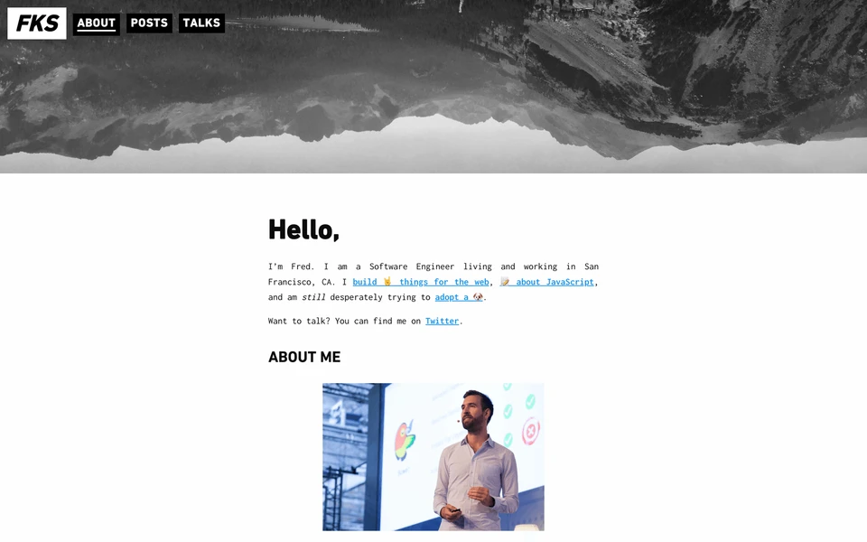 Screenshot of FredKSchott.com