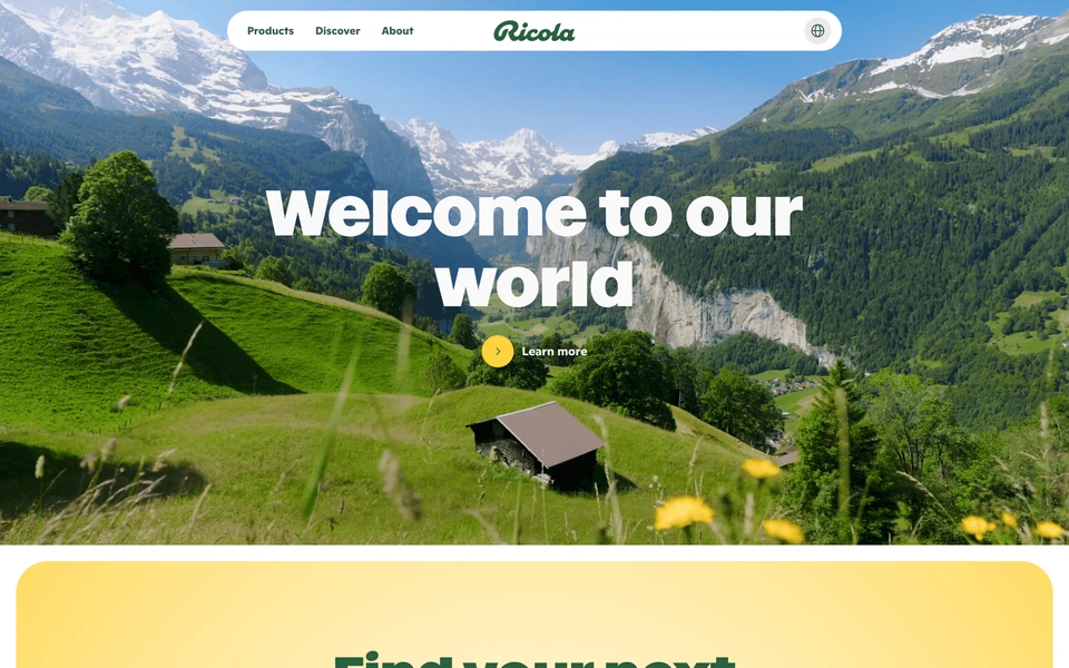 Screenshot of Ricola.com