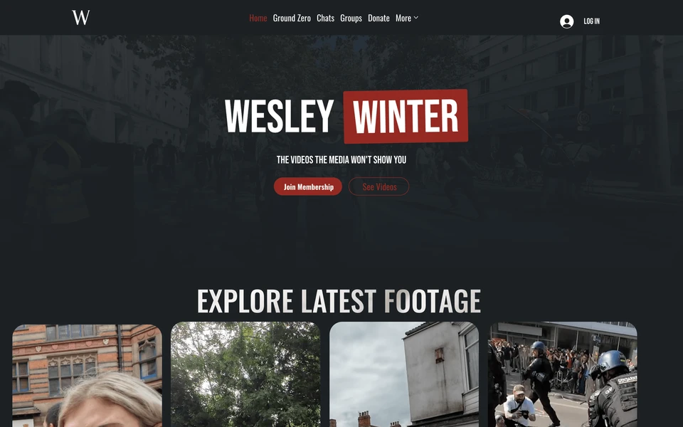 Screenshot of WesleyWinter.com