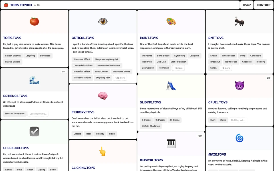 Screenshot of toybox.toms.toys