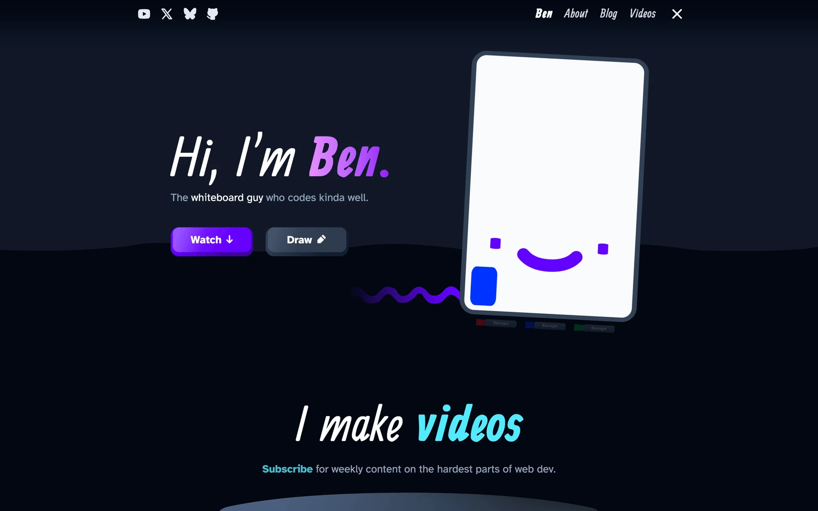 Top screenshot of BHolmes.dev