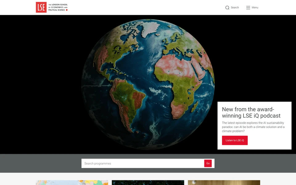 Screenshot of LSE.ac.uk