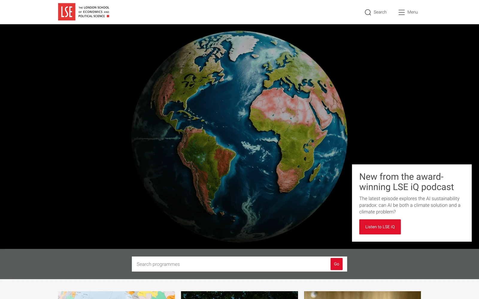 Top screenshot of LSE.ac.uk