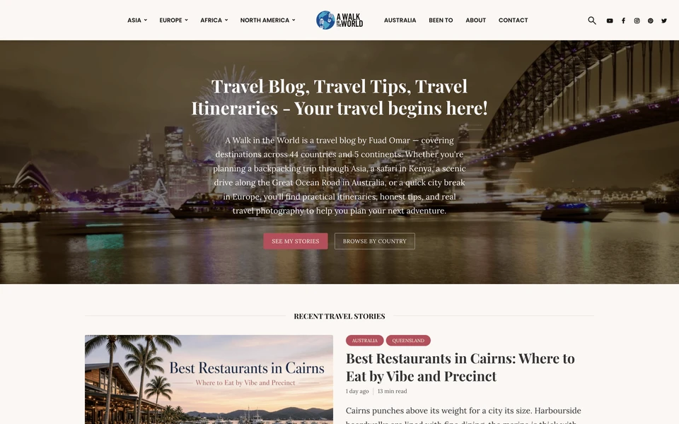Screenshot of AWalkInTheWorld.com