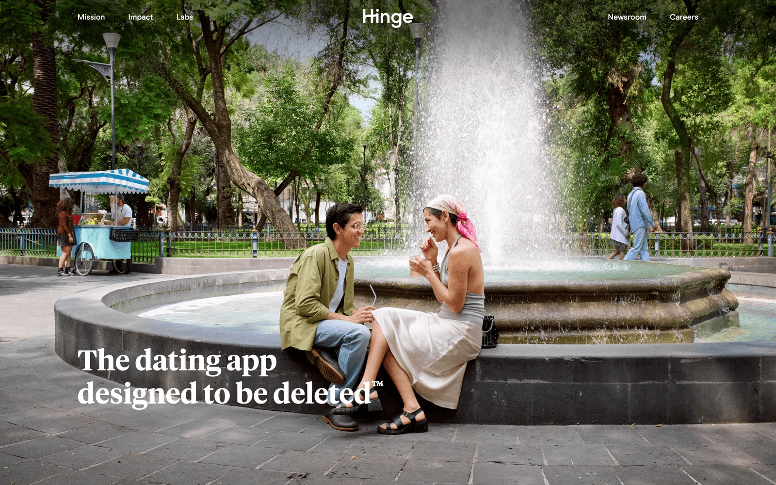 Top screenshot of Hinge.co