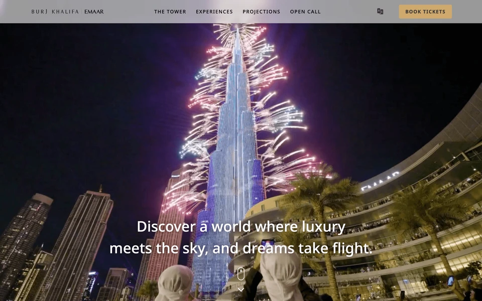 Screenshot of BurjKhalifa.ae