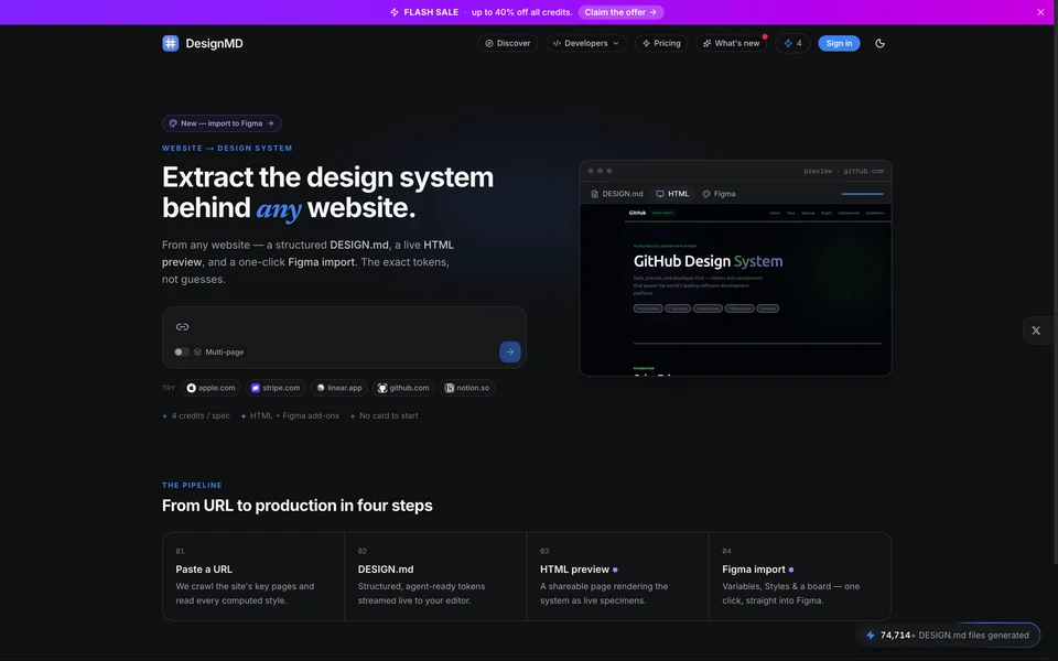 Screenshot of DesignMD.me