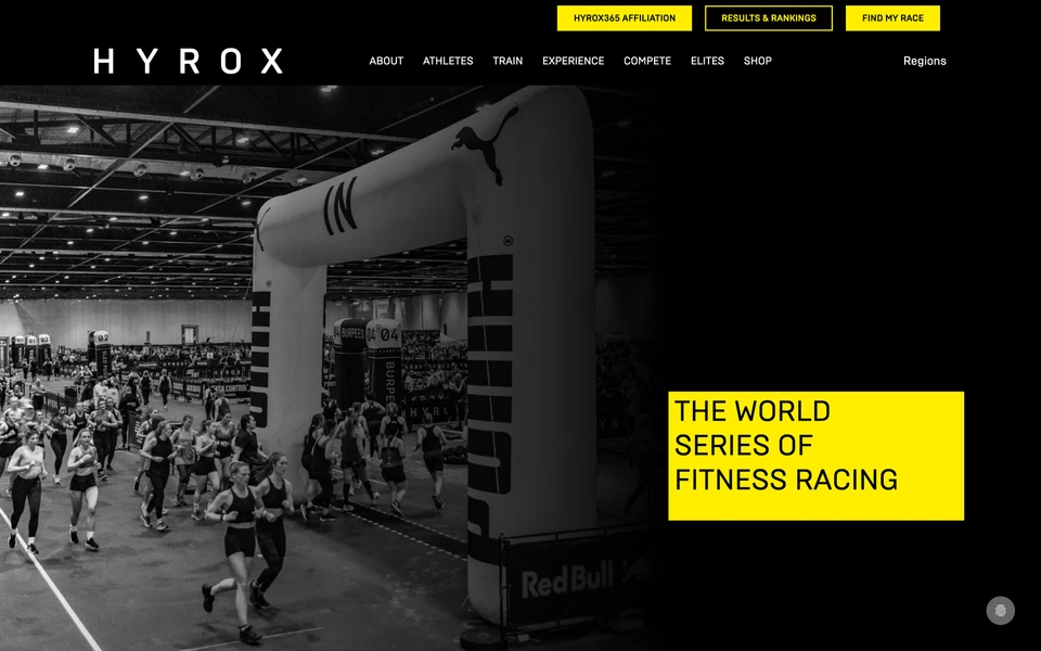 Screenshot of HyRox.com